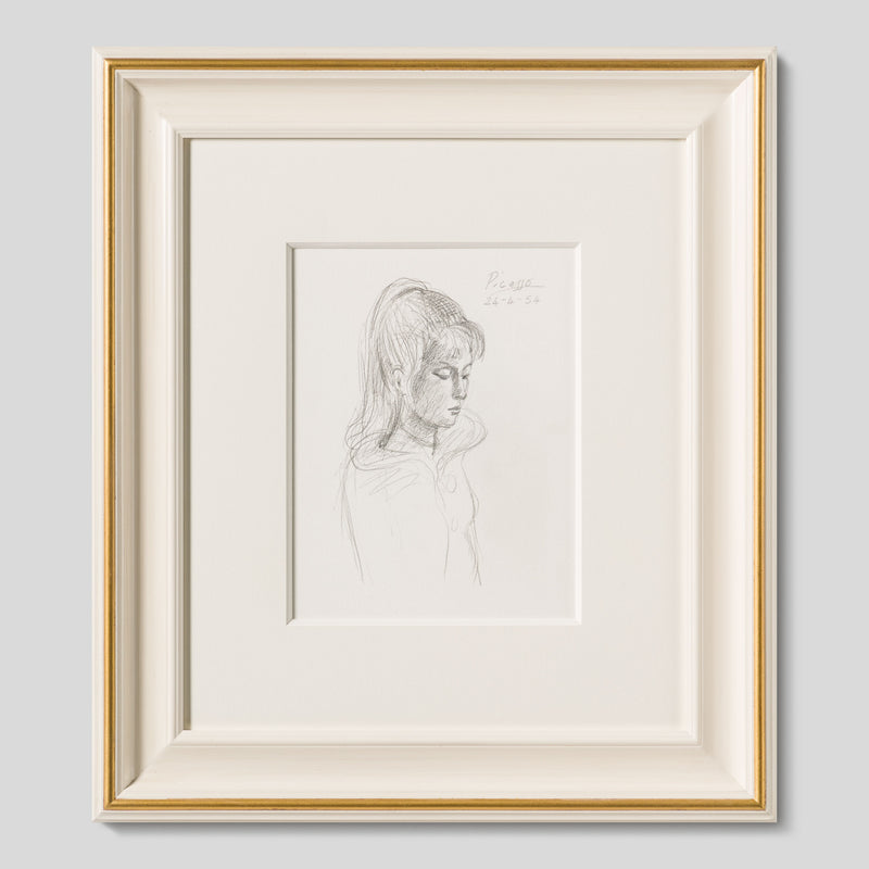 JMY ORI POR 33819 Pencil Study (2) of Sylvette David In The Style Of Pablo Picasso 1954 1