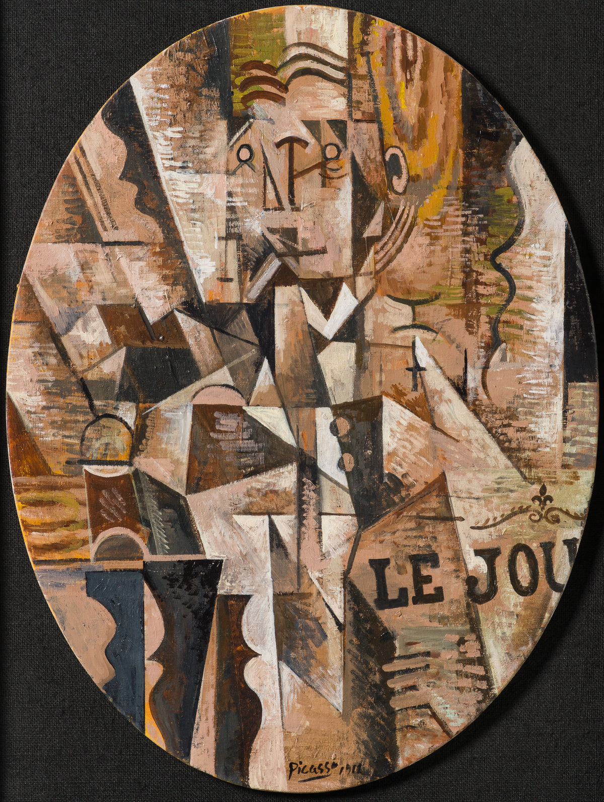 JMY ORI POR 33827 Man Reading Newspaper In The Style Of Pablo Picasso 1912 31