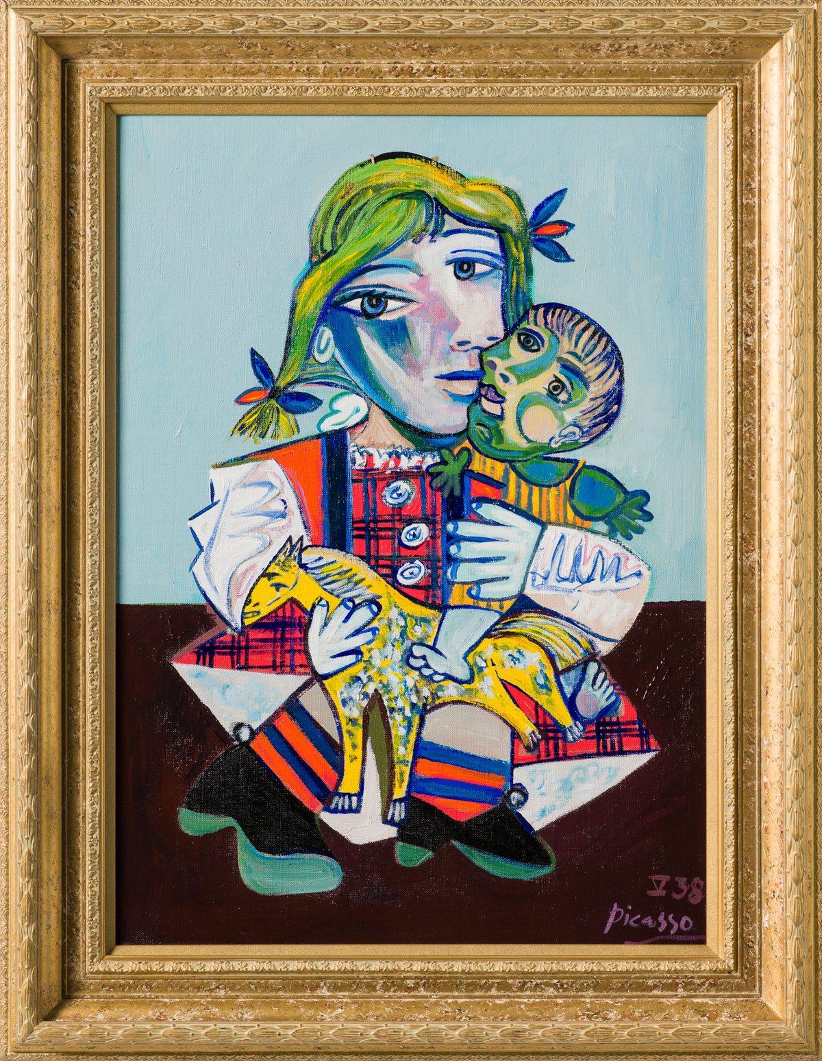 JMY ORI POR 33829 Maya With A Doll (Boy Horse) In The Style Of Pablo Picasso 1938 30