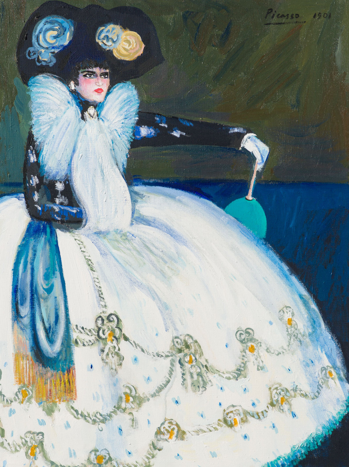 JMY ORI POR 33840 Lady In Blue (Dominaerie) In The Style Of Pablo Picasso 1901 31