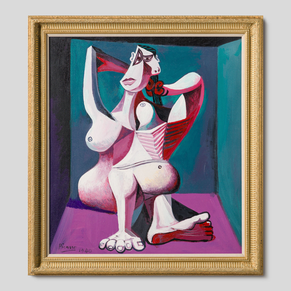 JMY ORI POR 33885 Nude Dressing Her Hair In The Style Of Pablo Picasso 1940 1