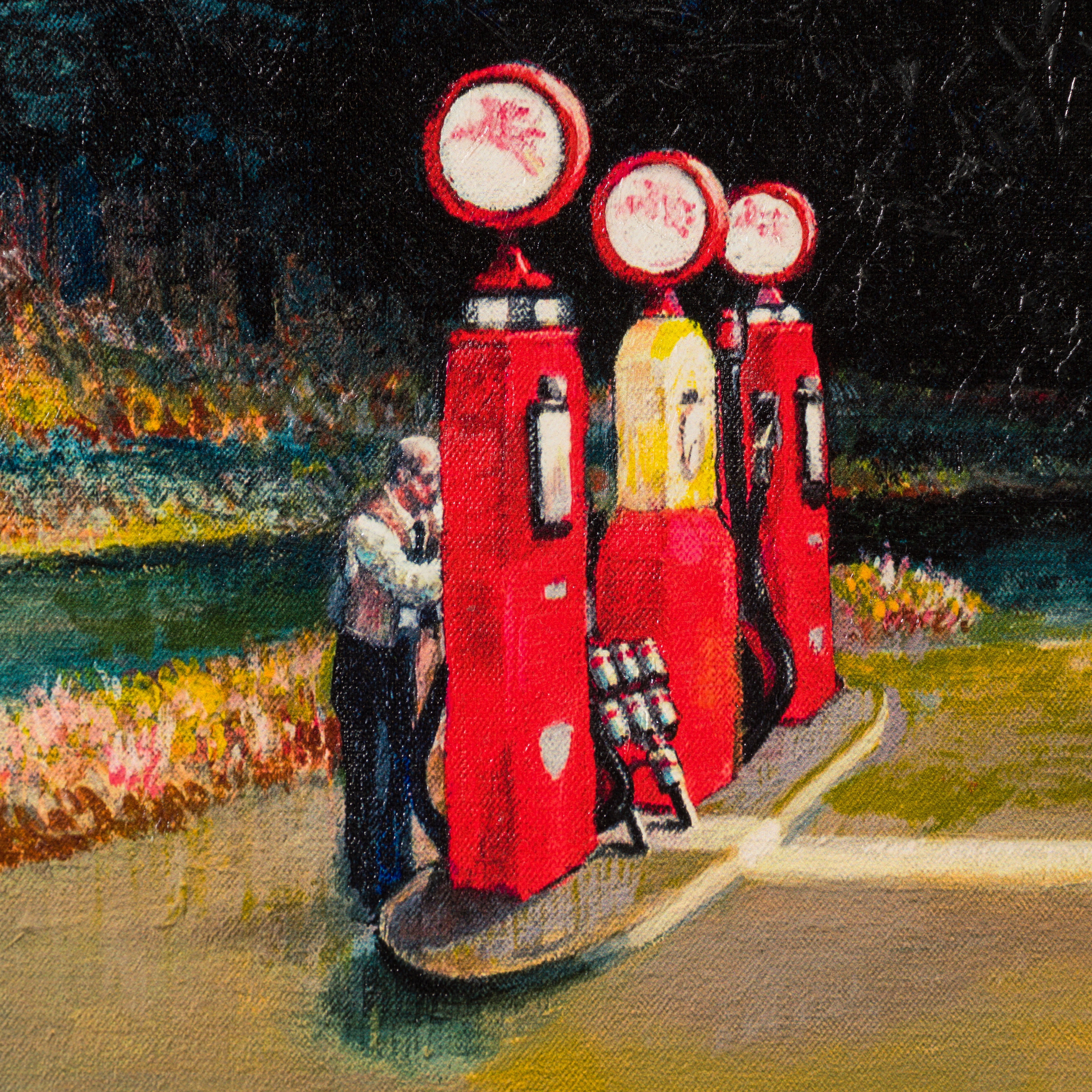 JMY SLE LAN 25644 5 Gas, 1940 In The Style of Edward Hopper