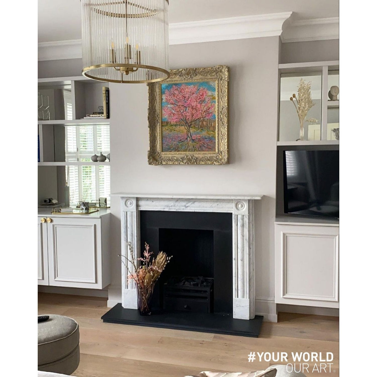 John Myatt JMY, Peach Trees in Bloom in the Style of Vincent Van Gogh