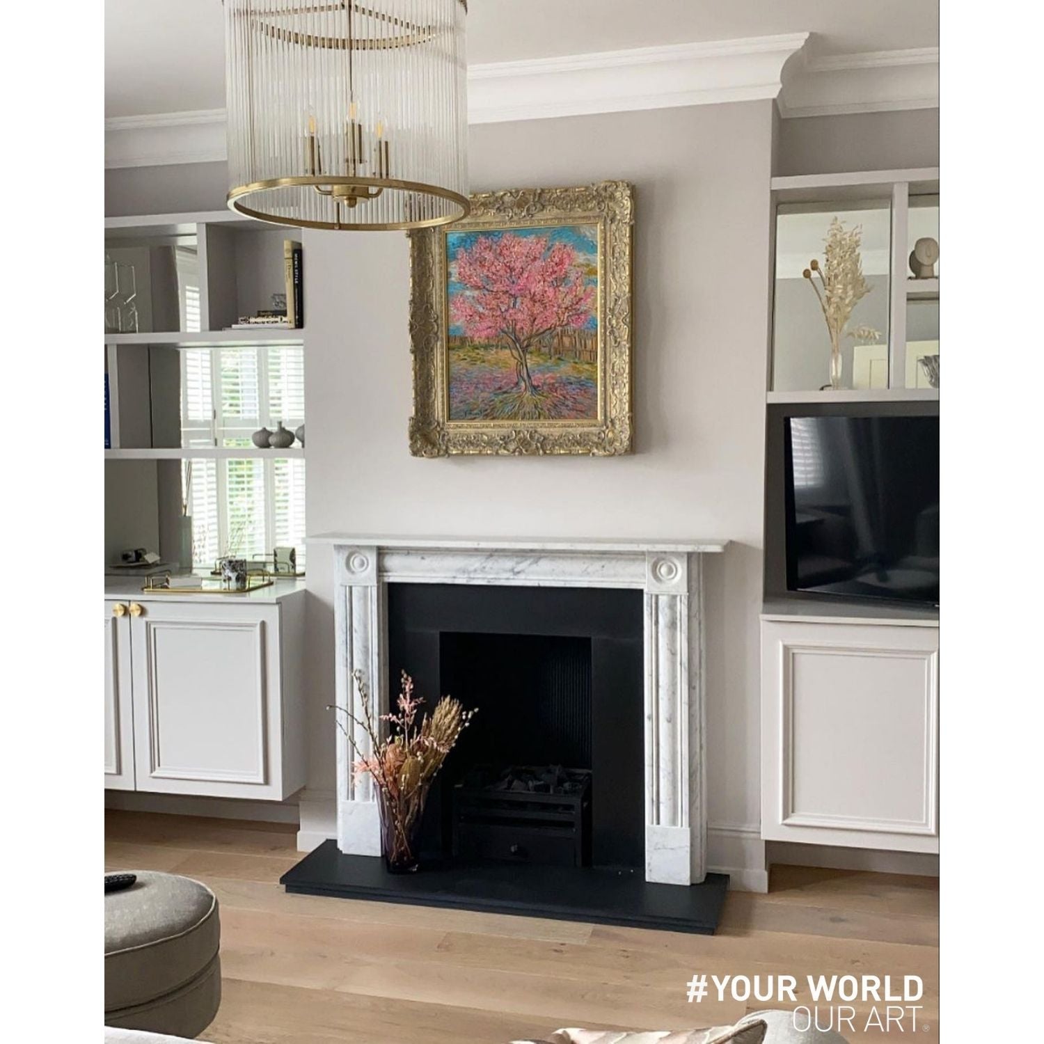 John Myatt JMY, Peach Trees in Bloom in the Style of Vincent Van Gogh