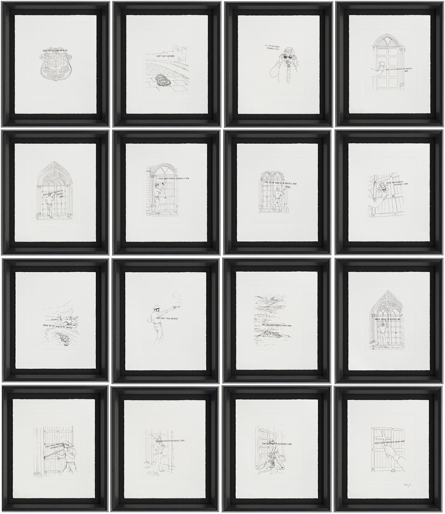 Mondo Scripto: Knockin' On Heaven's Door 2018 | Framed Set of 16