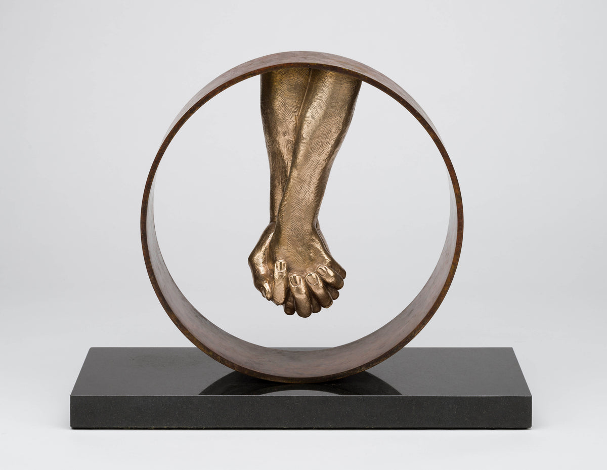 Love (Bronze, cor ten steel on granite base)