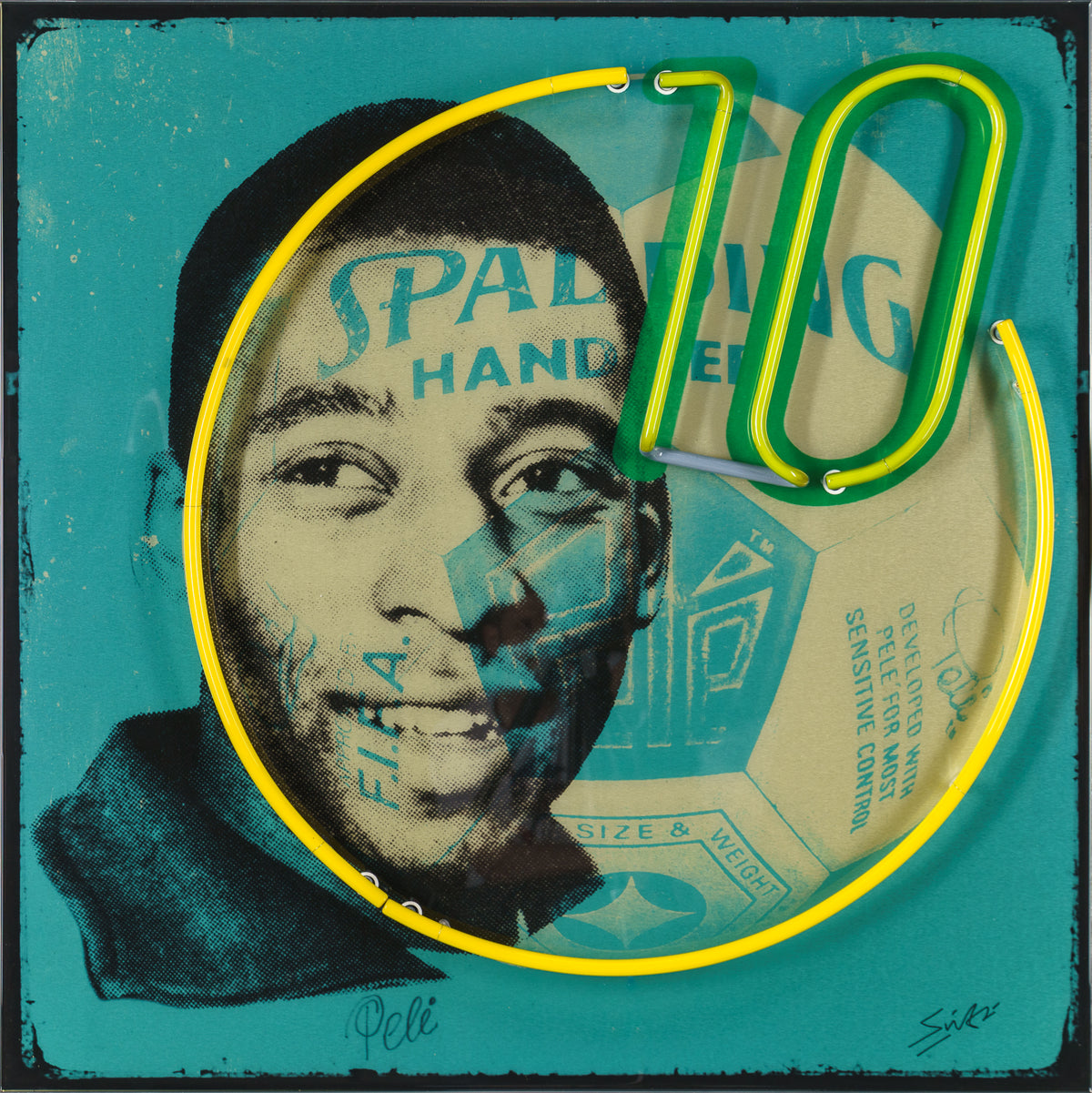 LSI ORI POR 04362 Pele Blue Neon Wall Sculpture 3