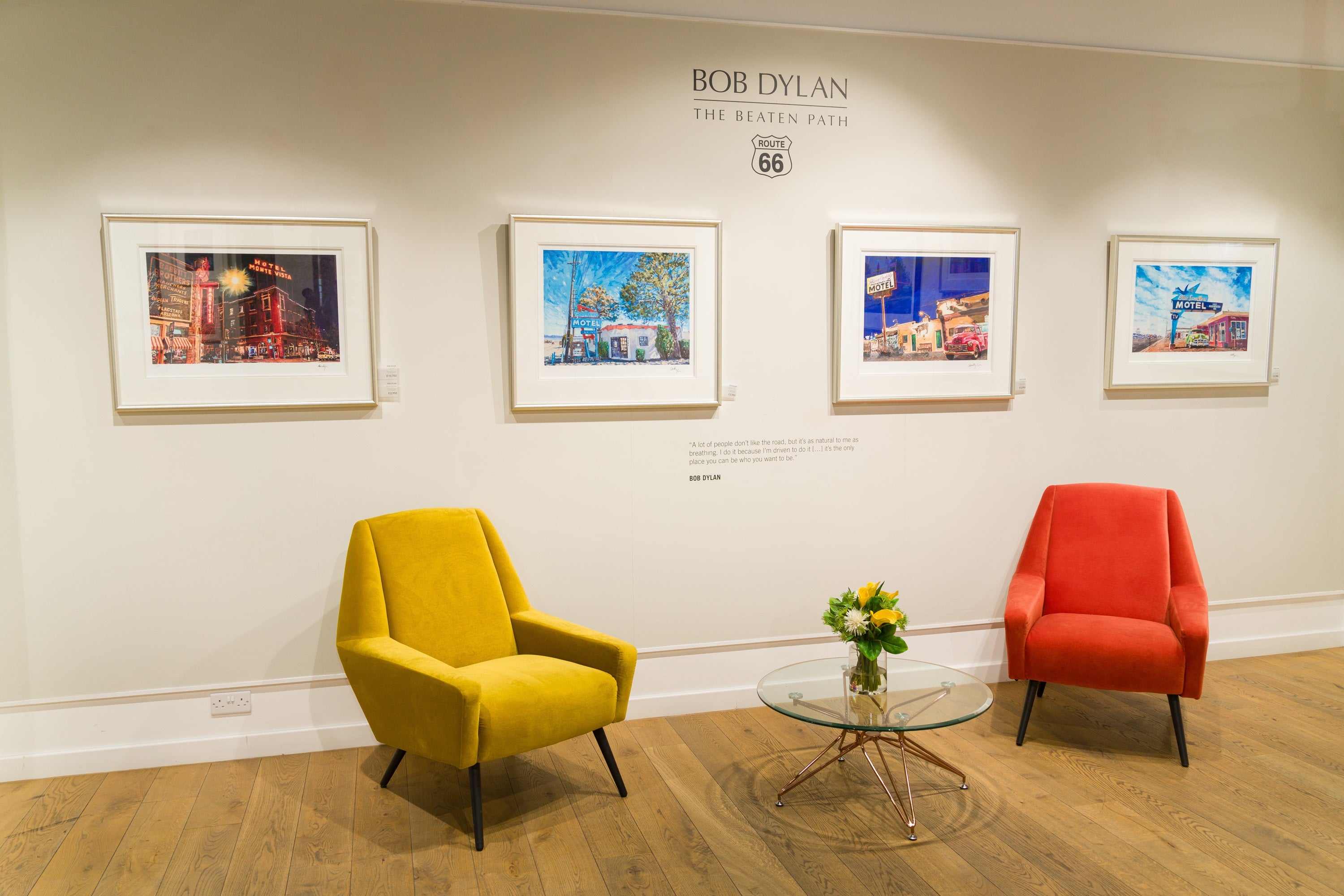 Product image 1 for bob-dylan-the-beaten-path-route-66-2024-set-of-four