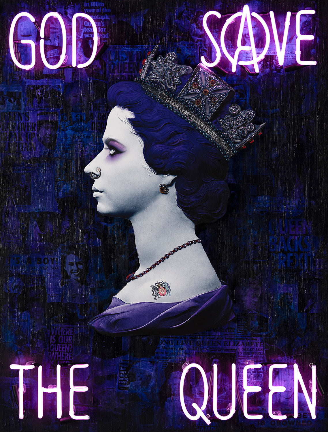 MSL ORI POR 25213 11 God Save The Queen 2 (In Violet Neon)