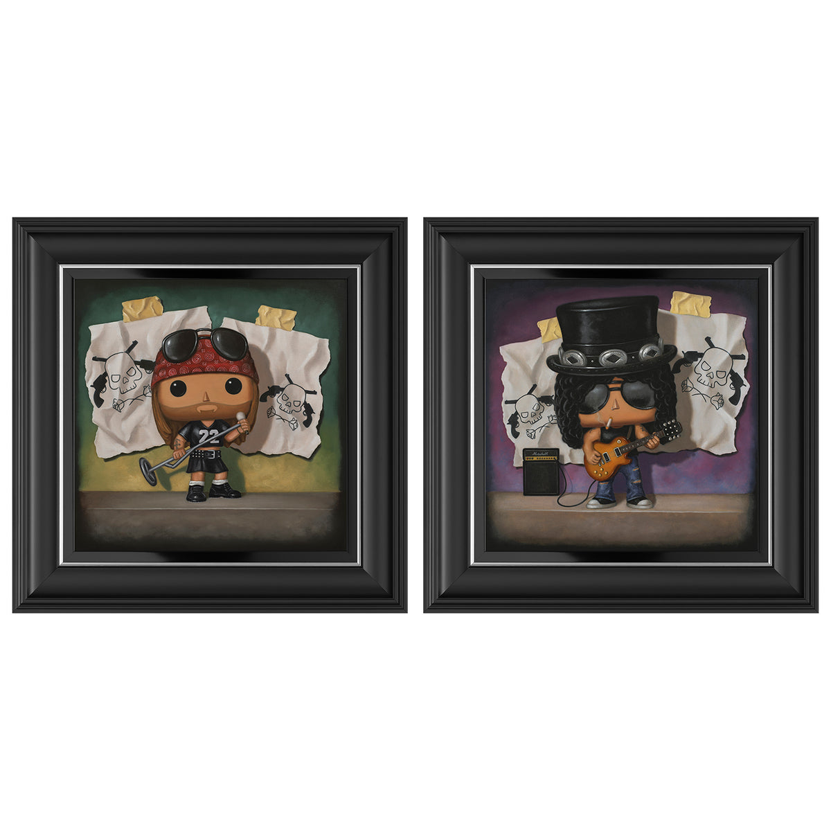 NHU Axl Slash set framed