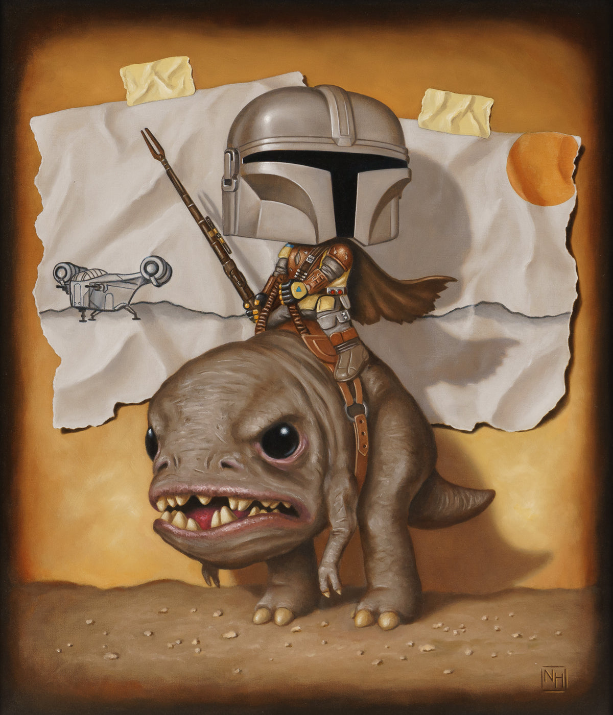 NHU ORI POR 25693 3 Mandalorian Blurrg Rider