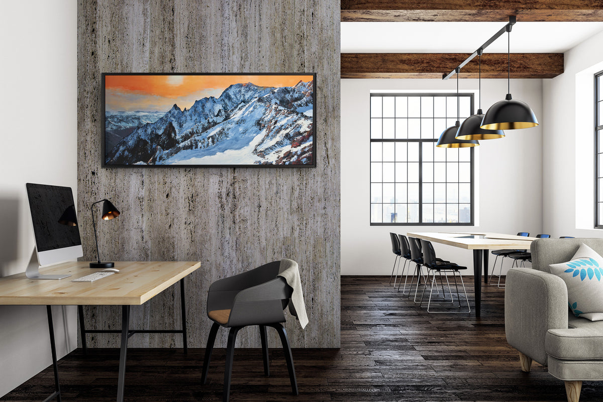 Paul Kenton, Mont Blanc Splendour, giclée on aluminium, £1,495