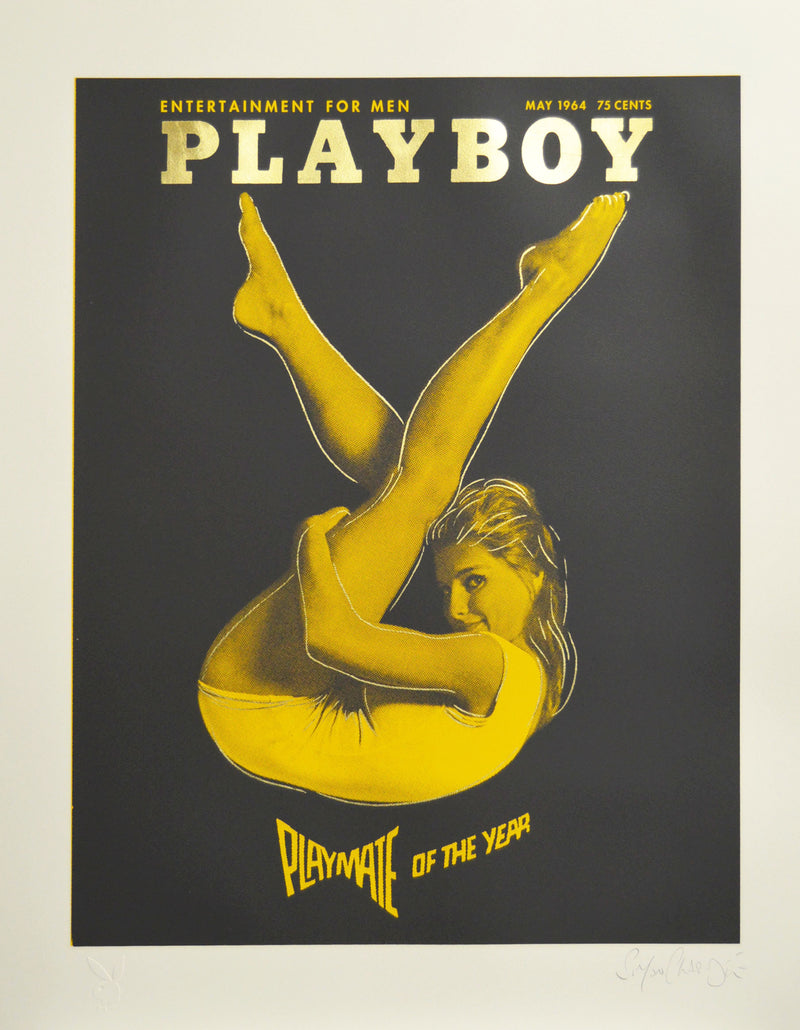 Playboy May 1964 Taupe & Mustard Gold Leaf