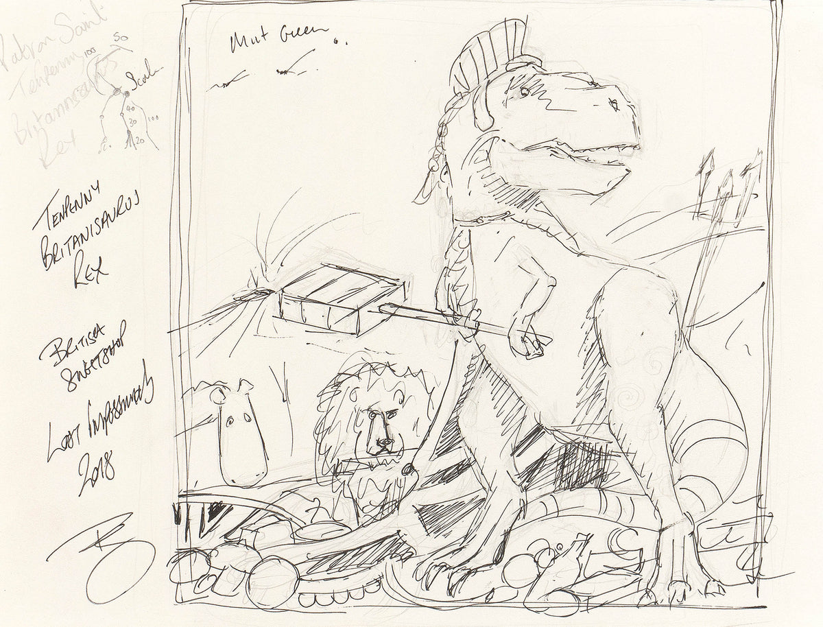 The British Empires Tenpenny Britannisaurus Rex (Sketch)