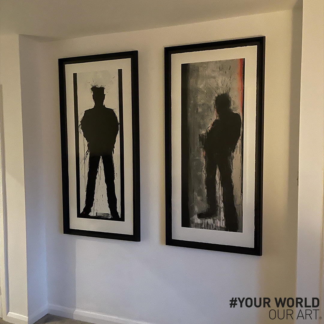 Richard Hambleton, Standing Shadowman Red Silver & White Black, YourWorldOurArt entry