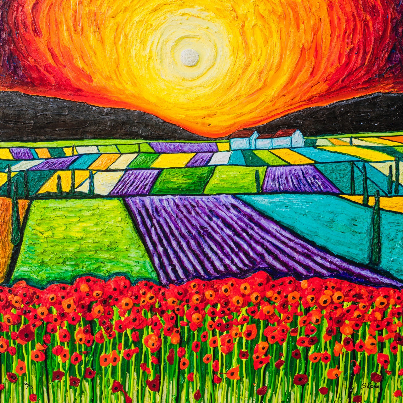 SRA SLE LAN 30195 31 Sunset on Poppy Field (box)
