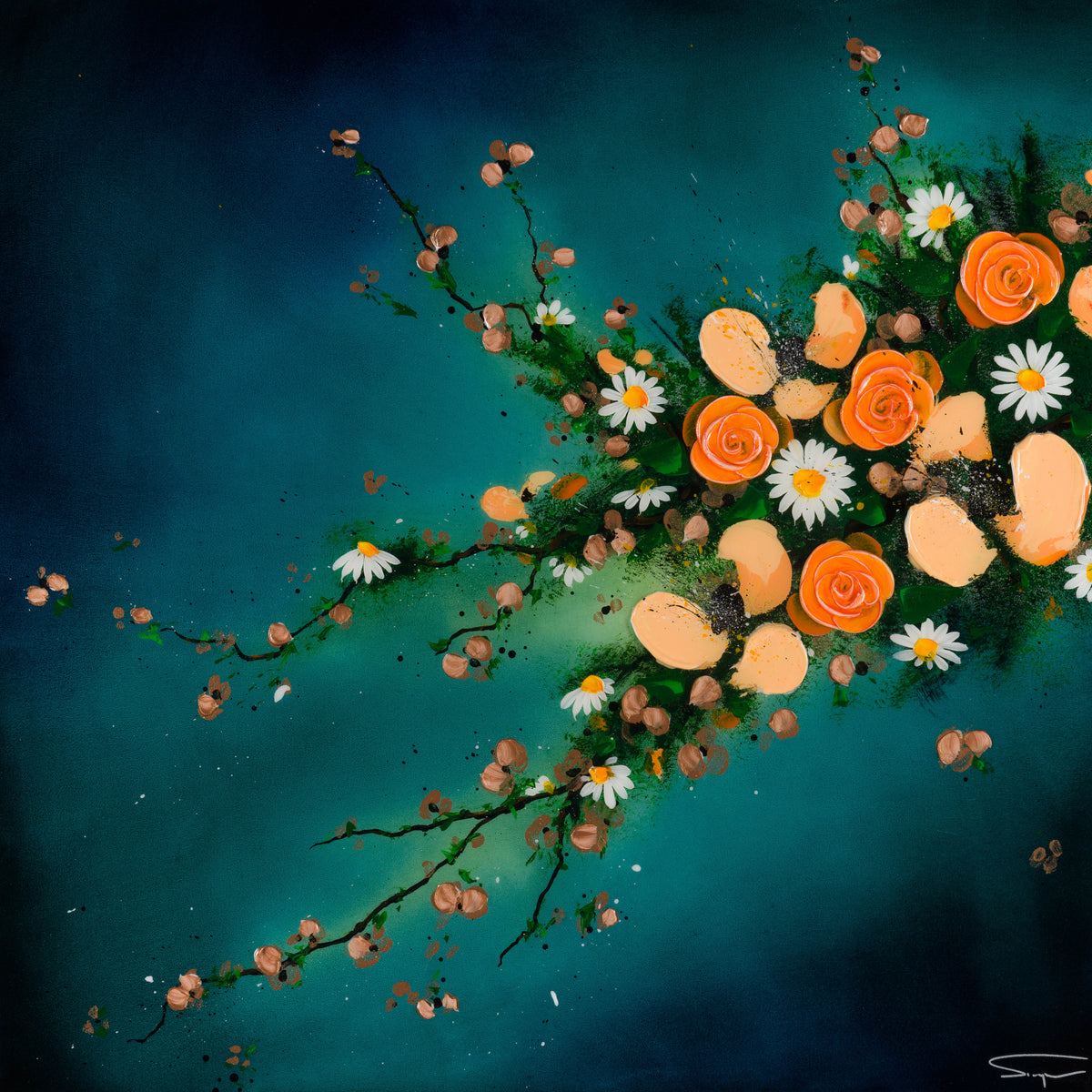 SSI Dancing Petals III 36”x36