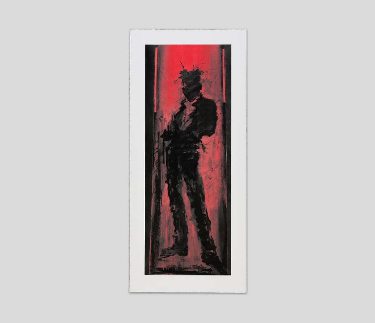 Standing Shadowman Red unframed