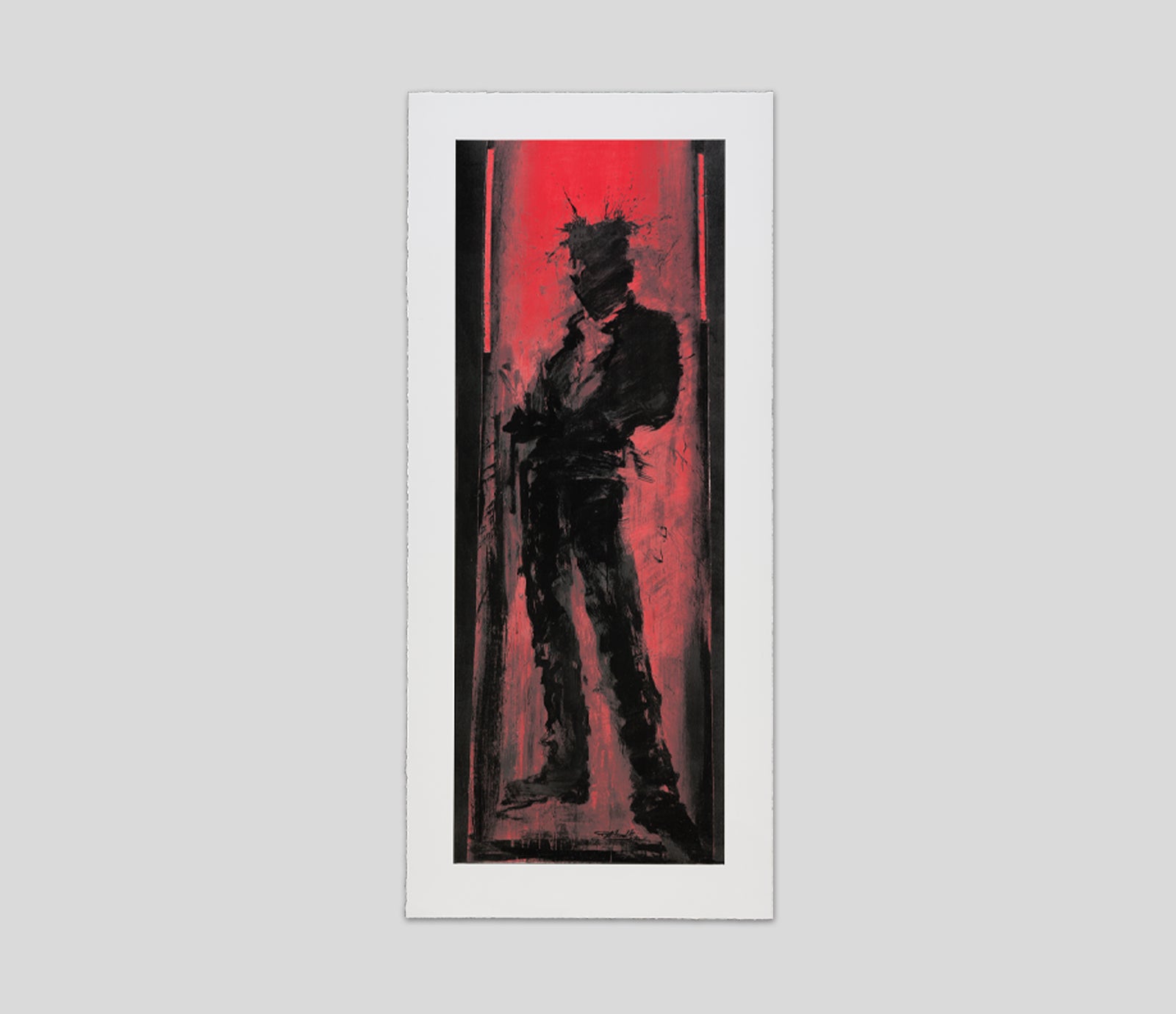 Standing Shadowman Red unframed