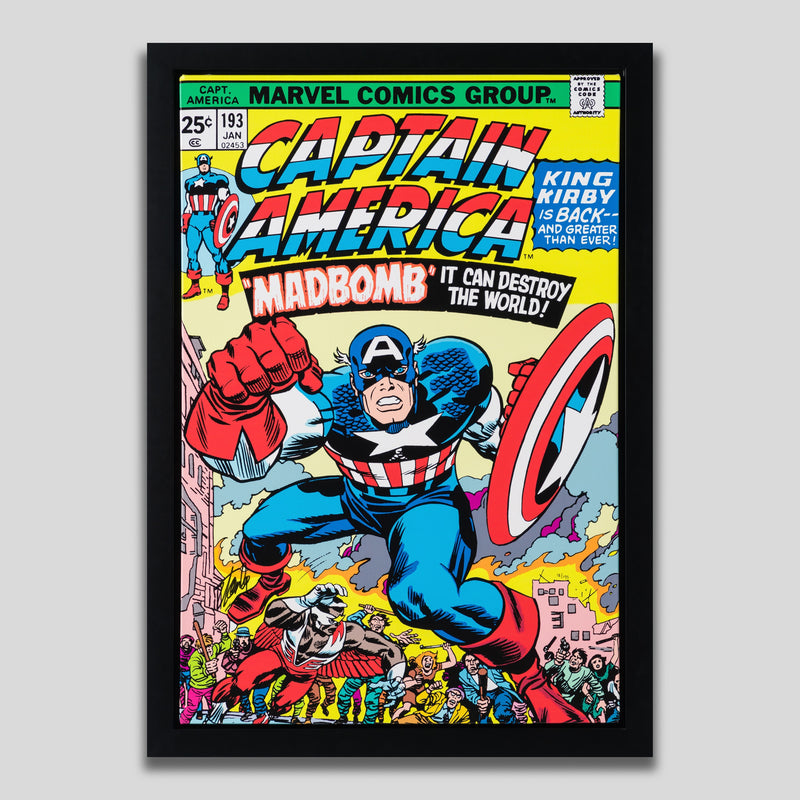 STL SLE HUM 07919 1 Captain America #193 Madbomb (Boxed canvas)