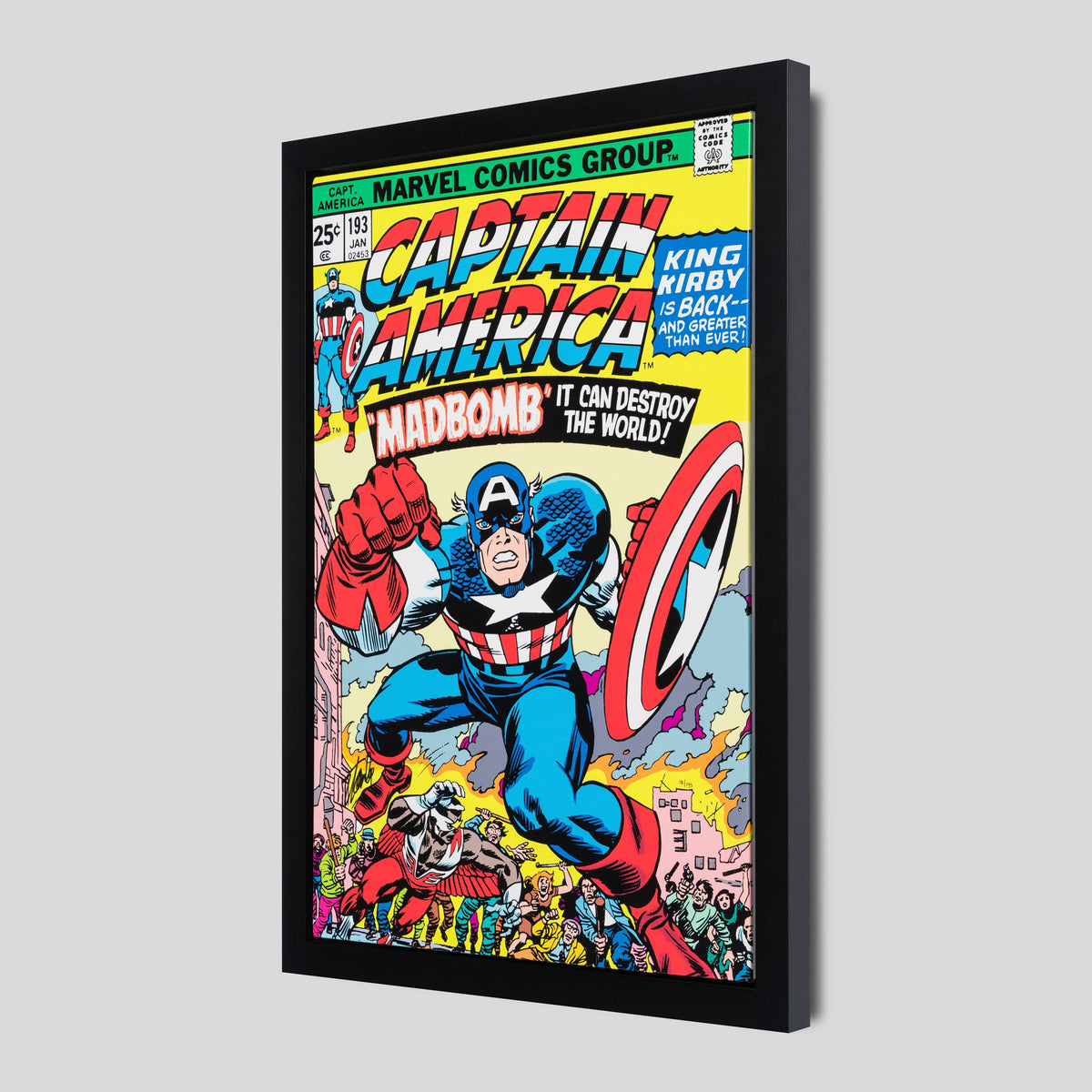 STL SLE HUM 07919 2 Captain America #193 Madbomb (Boxed canvas)