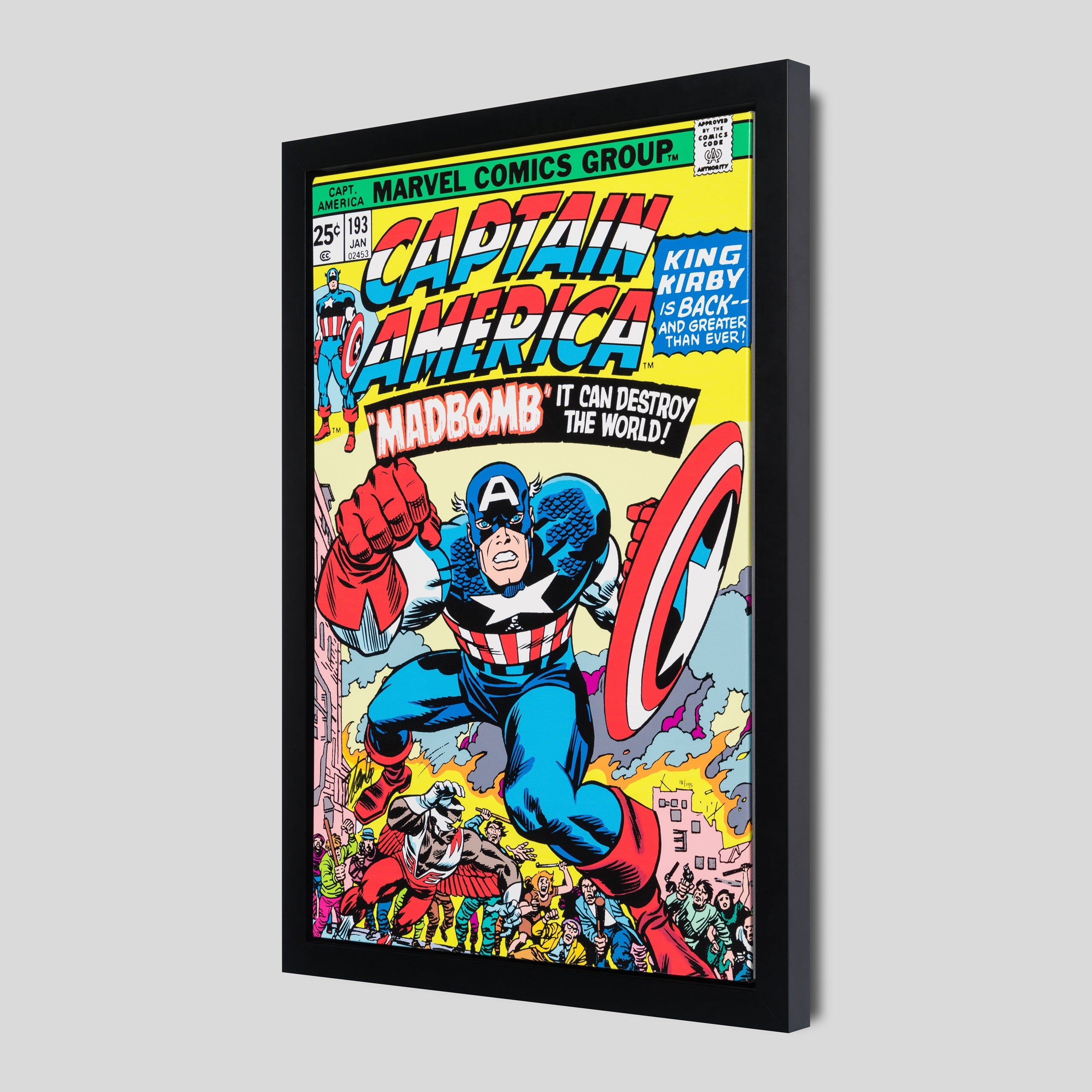 STL SLE HUM 07919 2 Captain America #193 Madbomb (Boxed canvas)