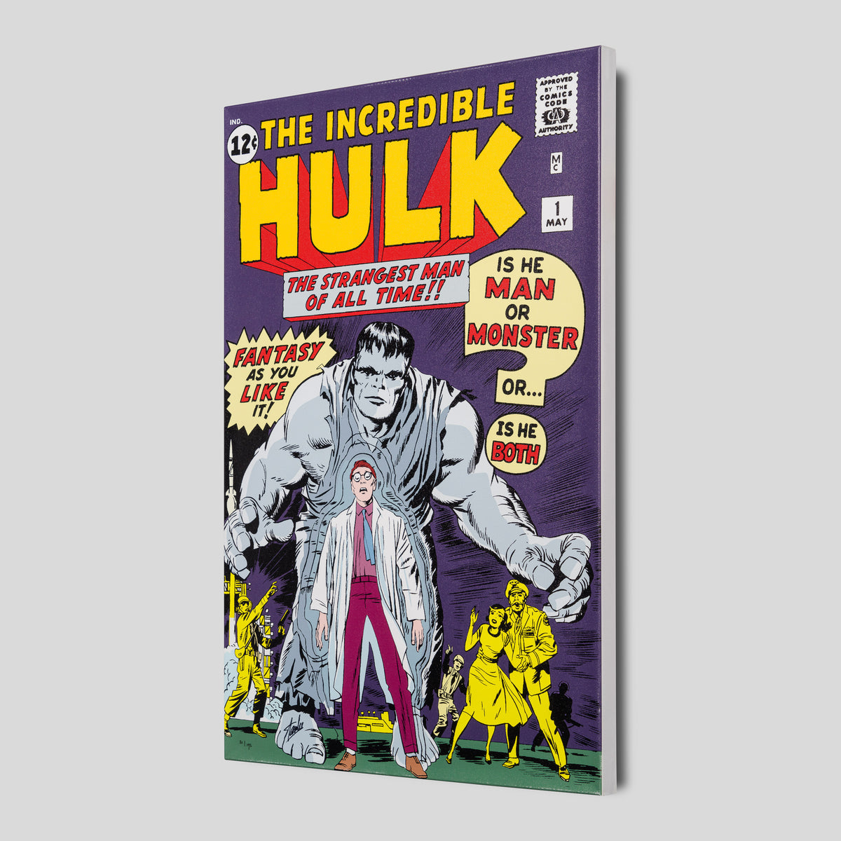 STL SLE HUM 97422 2 The Incredible Hulk #1 The Strangest Man of All Time! Boxed Canvas Edition