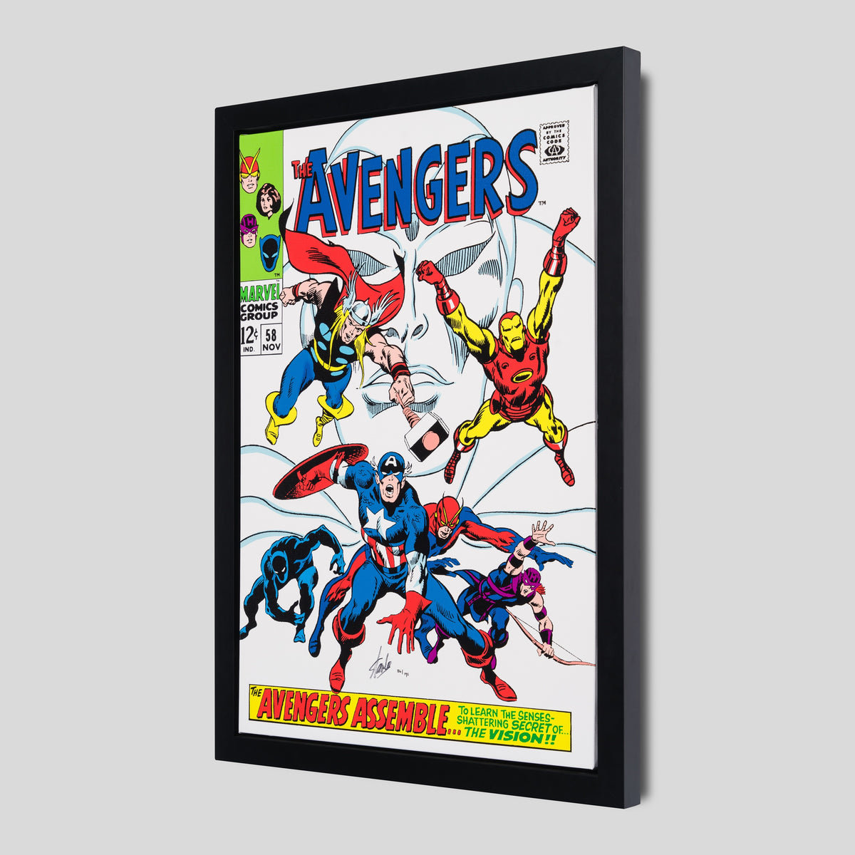 STL SLE HUM 97506 2 The Avengers #58 The Avengers Assemble Boxed Canvas Edition