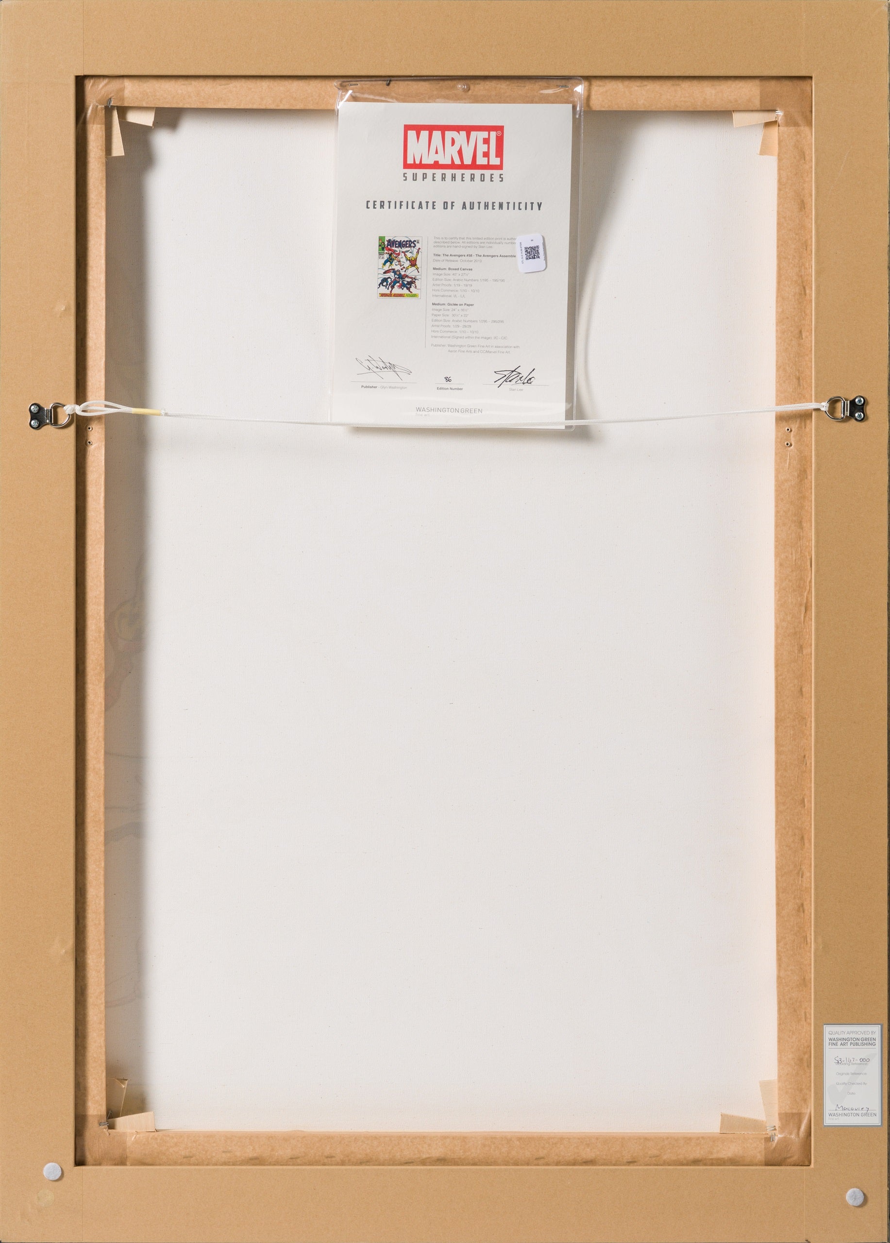 STL SLE HUM 97506 6 The Avengers #58 The Avengers Assemble Boxed Canvas Edition