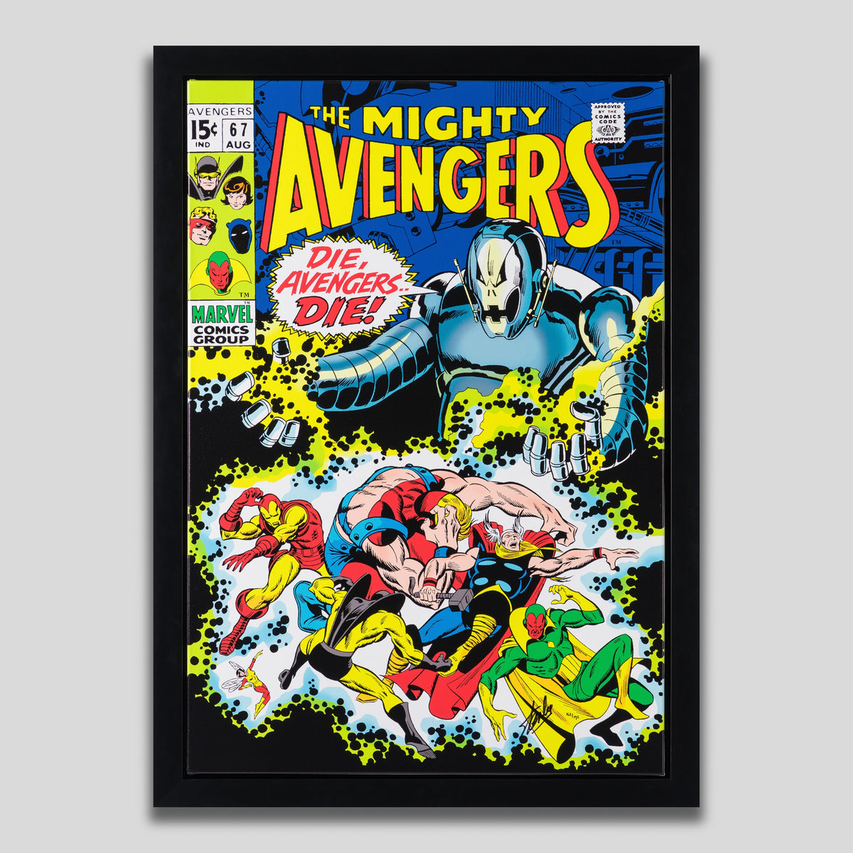 STL SLE HUM 97507 1 The Mighty Avengers #67 Die, Avengers Die! Boxed Canvas Edition