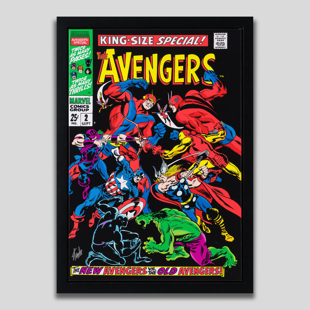 STL SLE HUM 97508 1 The Avengers King Size Special #2 Boxed Canvas Edition
