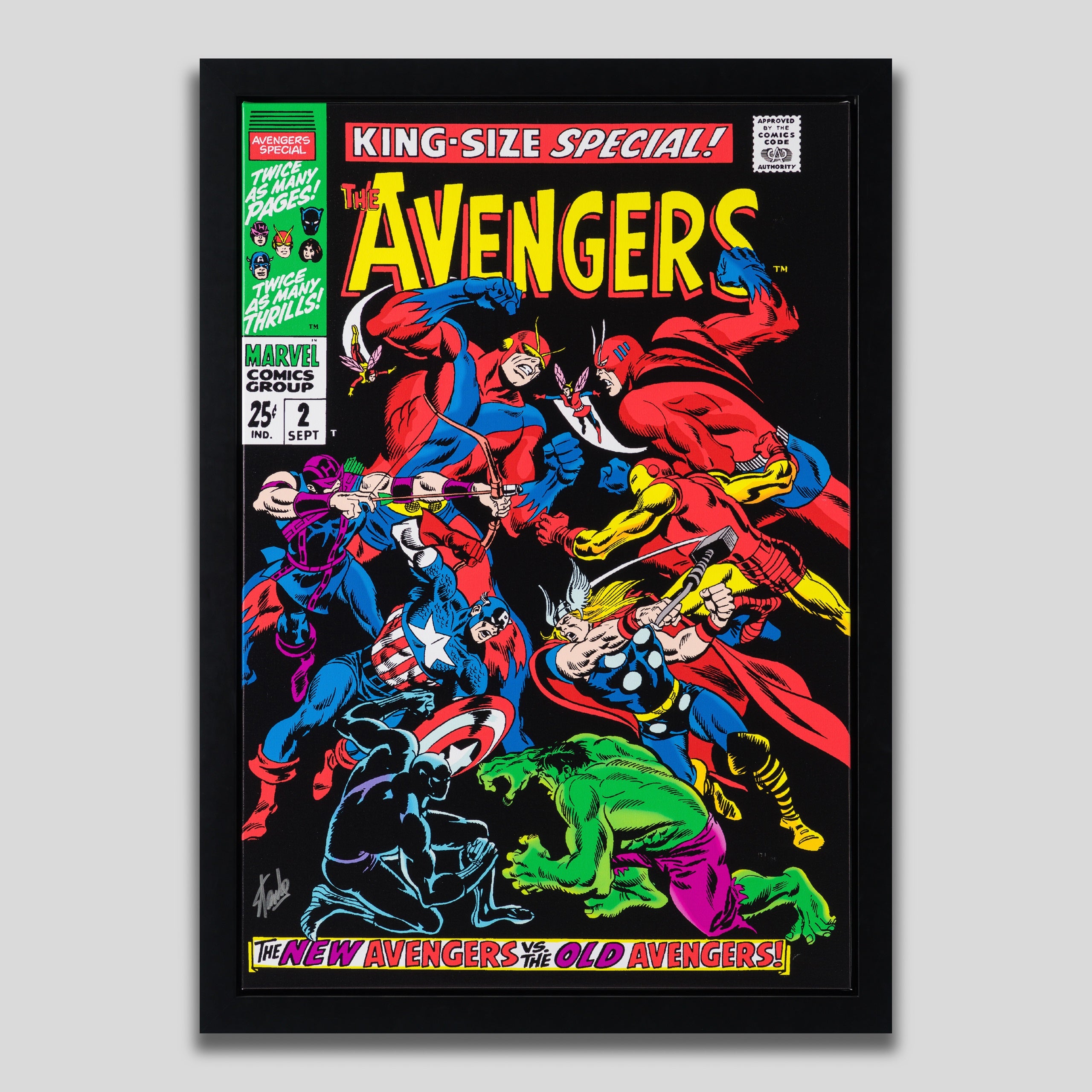 STL SLE HUM 97508 1 The Avengers King Size Special #2 Boxed Canvas Edition