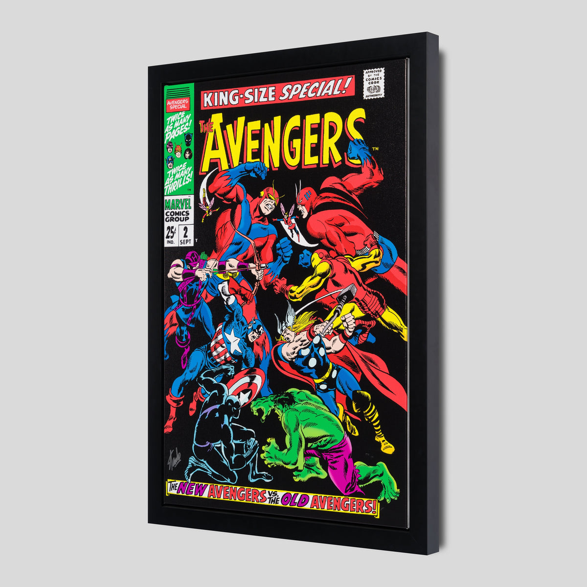 STL SLE HUM 97508 2 The Avengers King Size Special #2 Boxed Canvas Edition