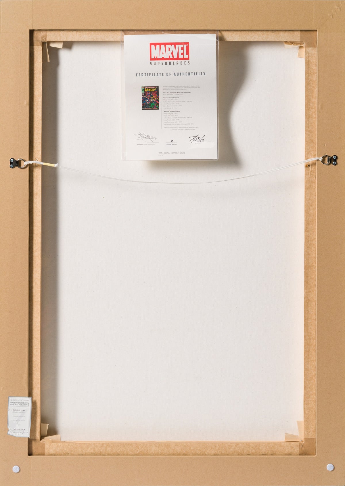 STL SLE HUM 97508 6 The Avengers King Size Special #2 Boxed Canvas Edition