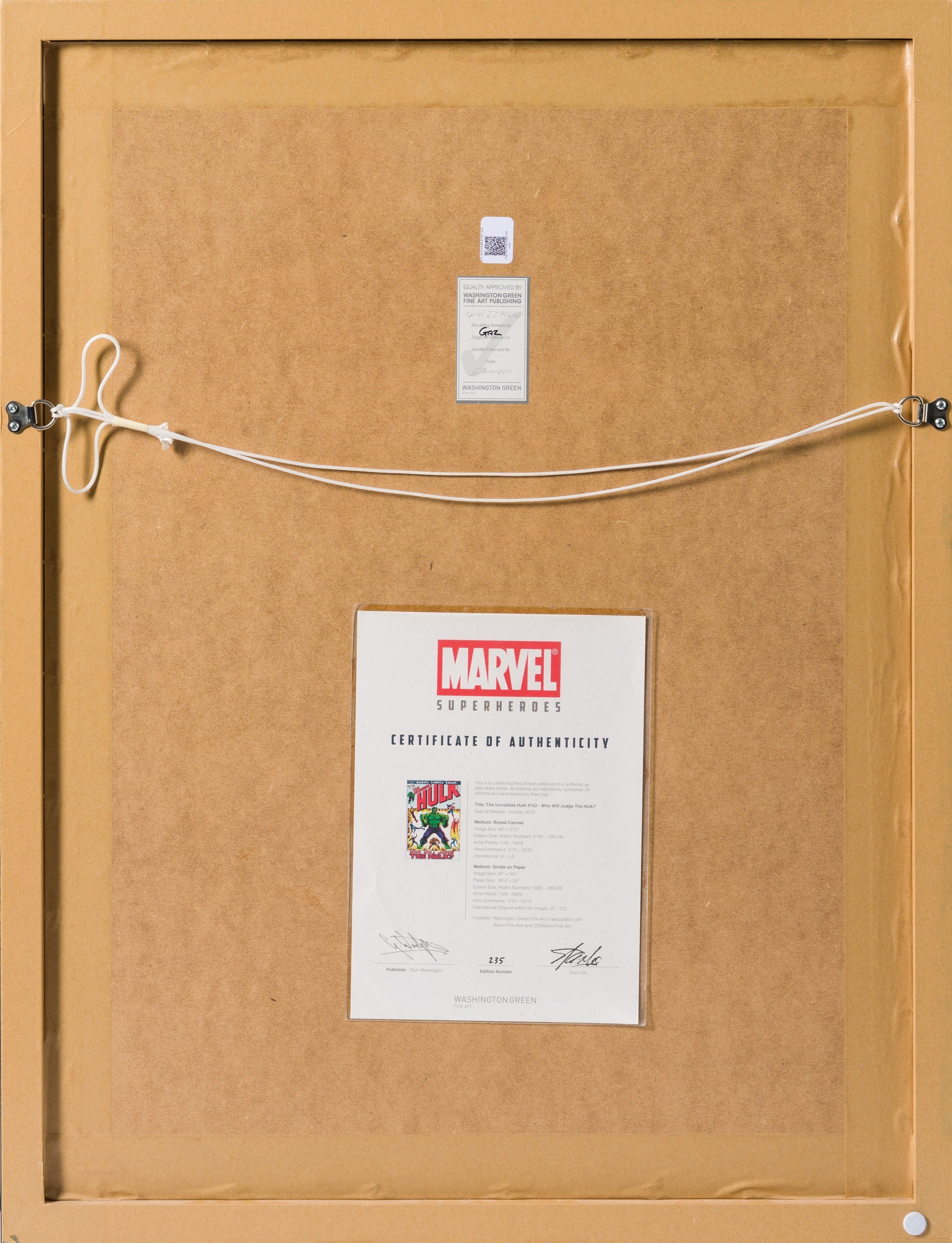 STL SLE HUM 97521 6 The Incredible Hulk #152 Who Will Judge The Hulk Giclee on Paper Edition