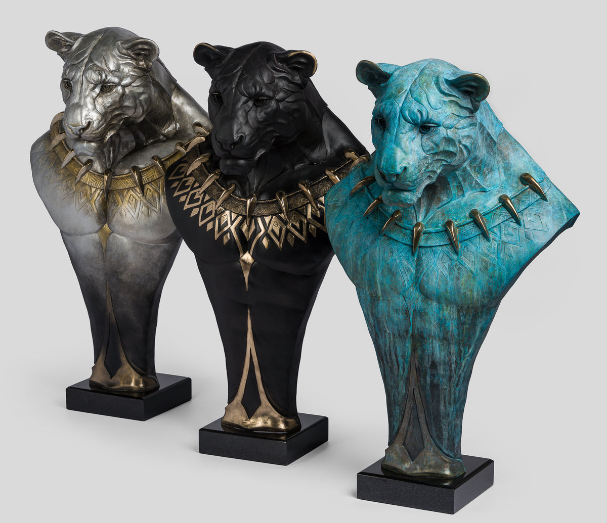 SWI SCU WWL 28609 2 Love, Power and Wisdom Set of 3 Bronze Sculptures