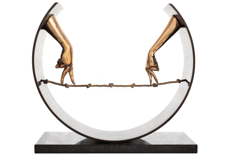 TIGHT ROPE HANDS BRONZE 2