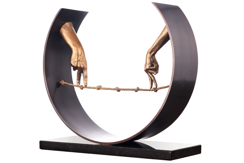 TIGHT ROPE HANDS BRONZE