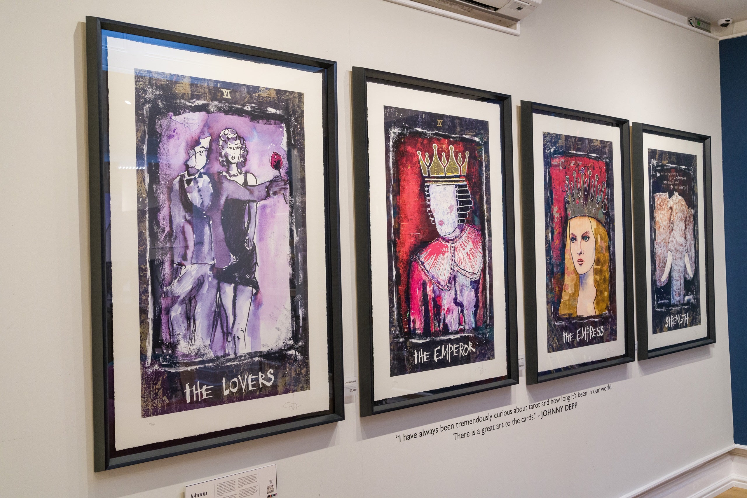 Product image 2 for johnny-depp-tarot-framed-set-of-four