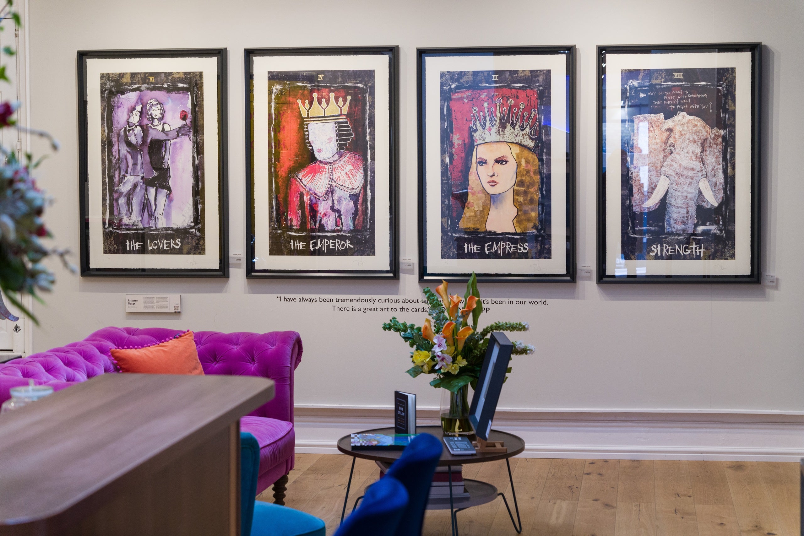 Product image 1 for johnny-depp-tarot-framed-set-of-four