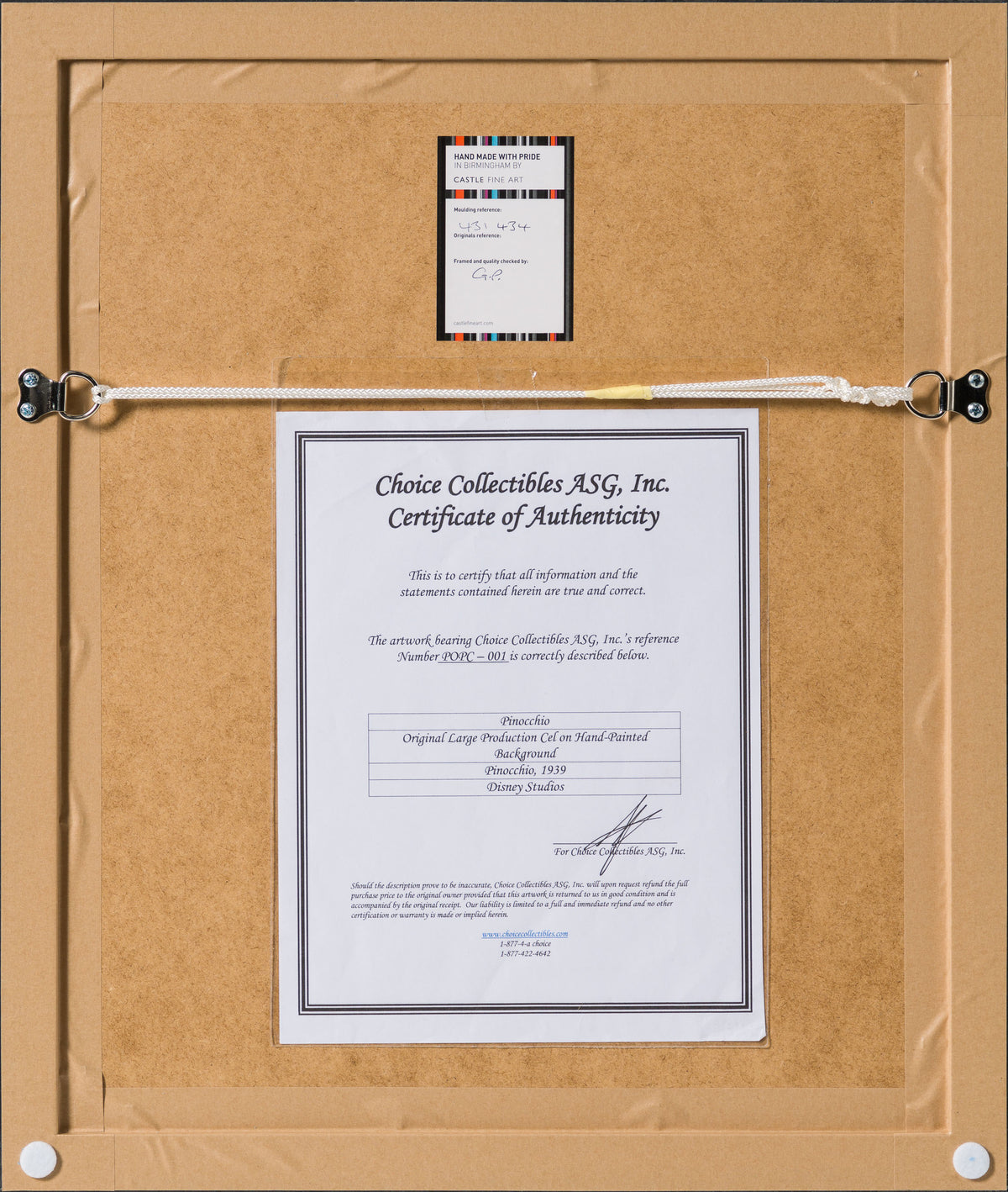 VIN ORI POR 17277 Pinocchio Large Original Production Cel 7