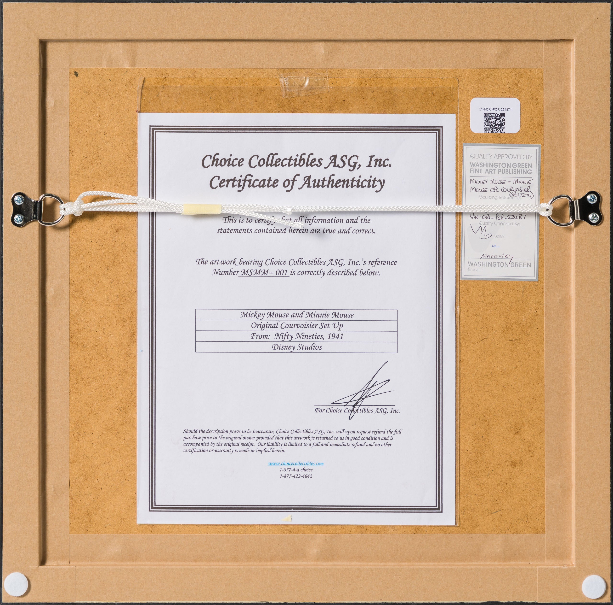 VIN ORI POR 22487 Mickey Mouse And Minnie Mouse OPC Courvoisier 7