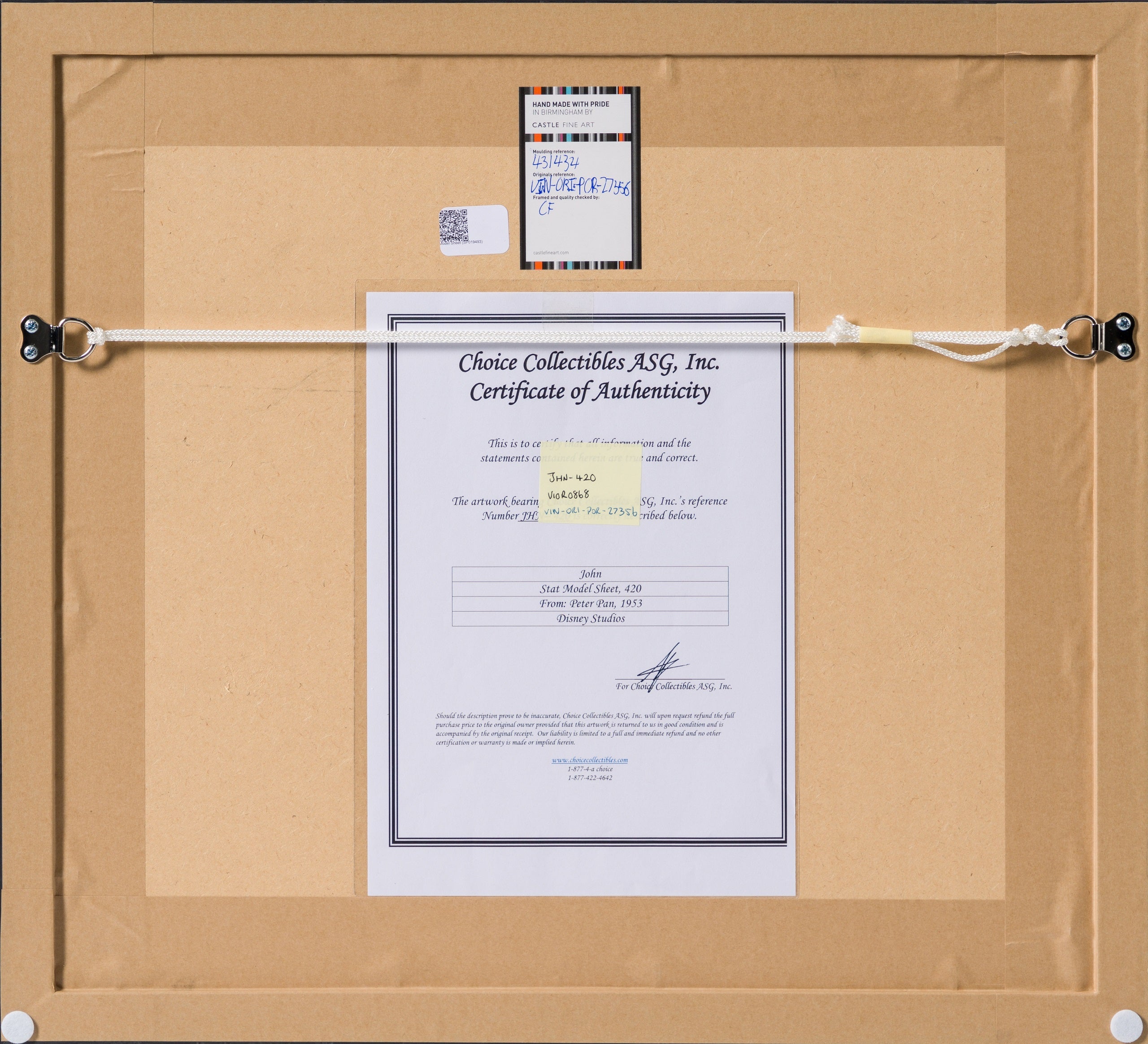 VIN ORI POR 27356 7 John Model Sheet