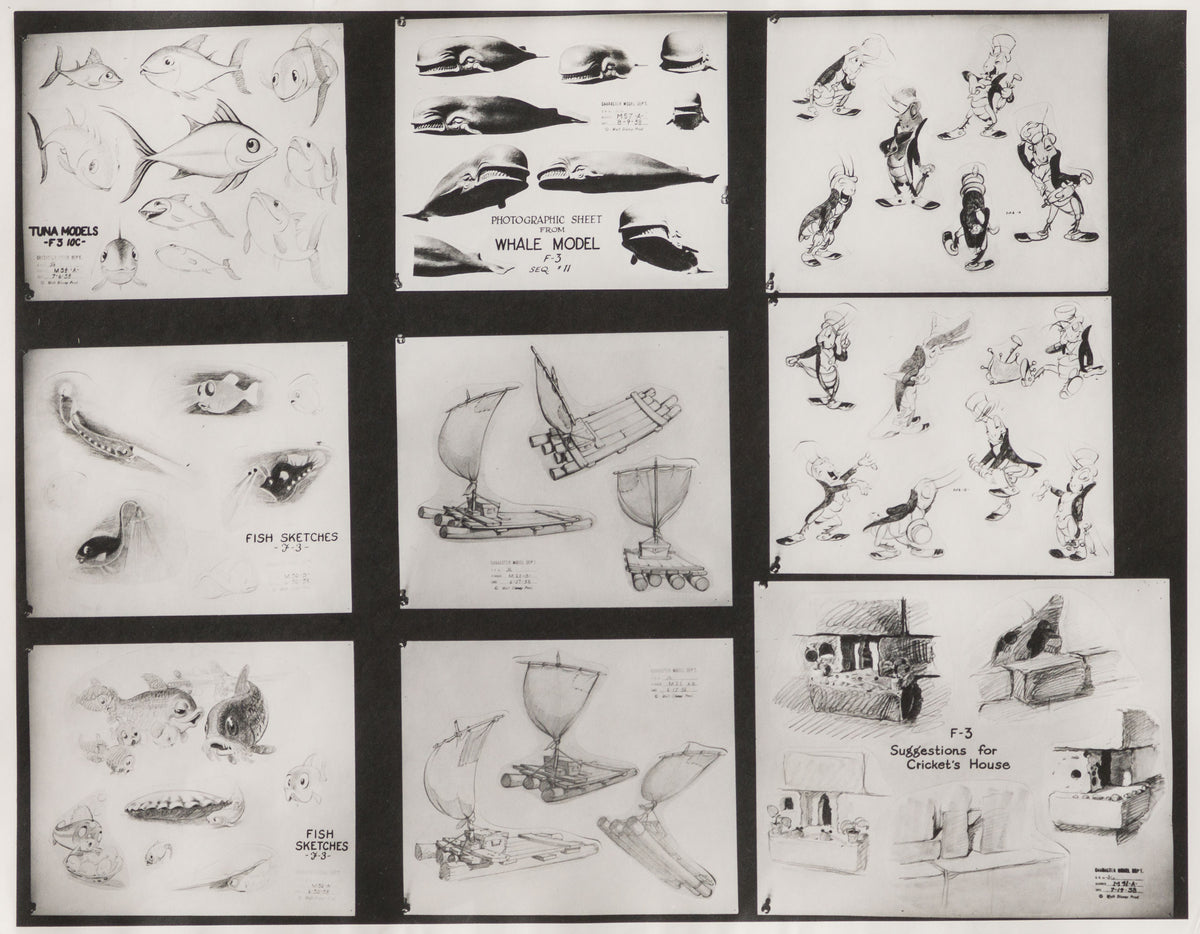 VIN ORI POR 27381 Miscellaneous Characters from Pinocchio Model Sheet 31