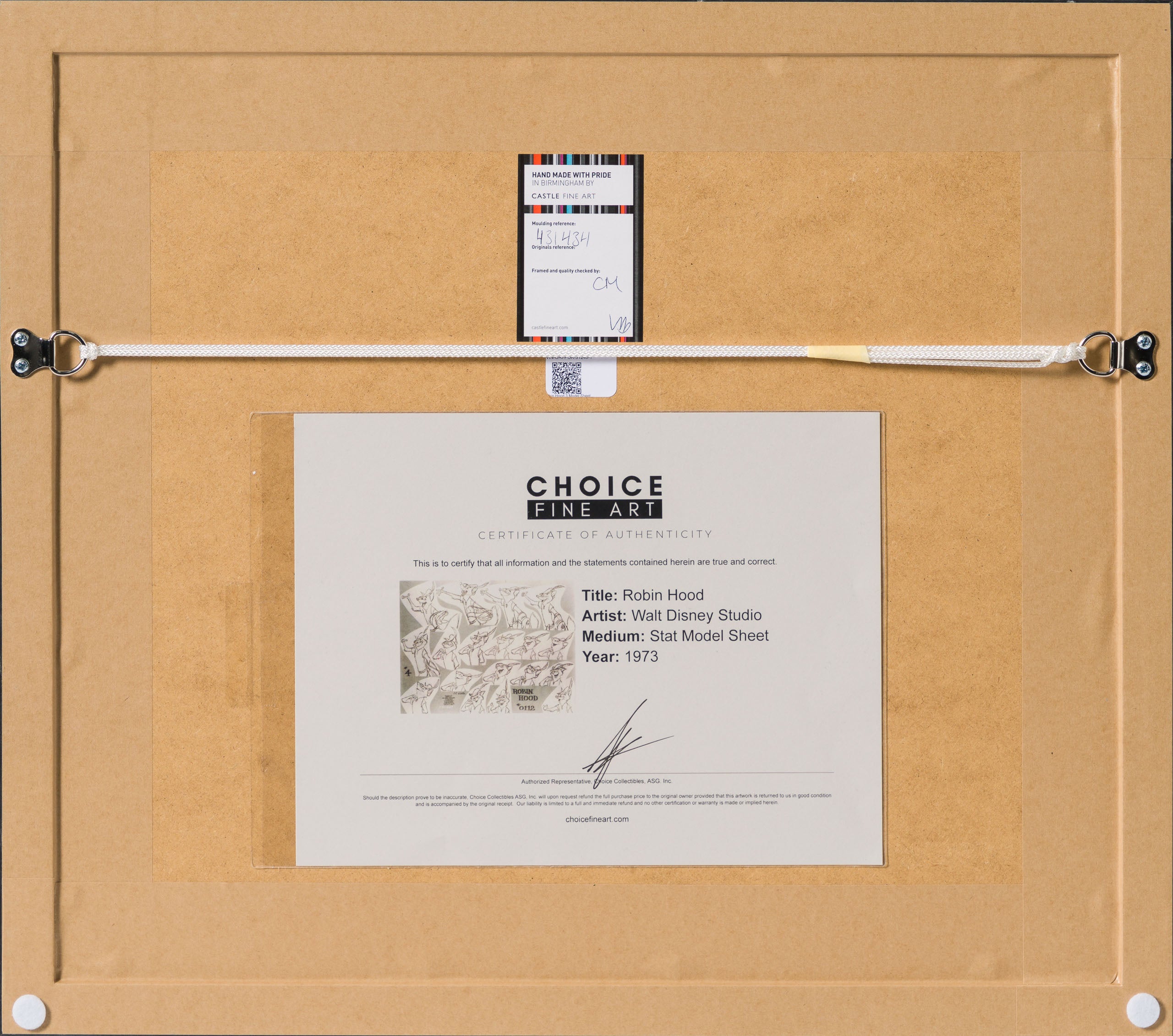 VIN ORI POR 31240 Robin Hood 3 Model Sheet (1973) 7