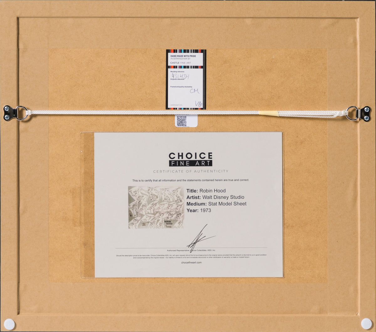 VIN ORI POR 31240 Robin Hood 3 Model Sheet (1973) 7