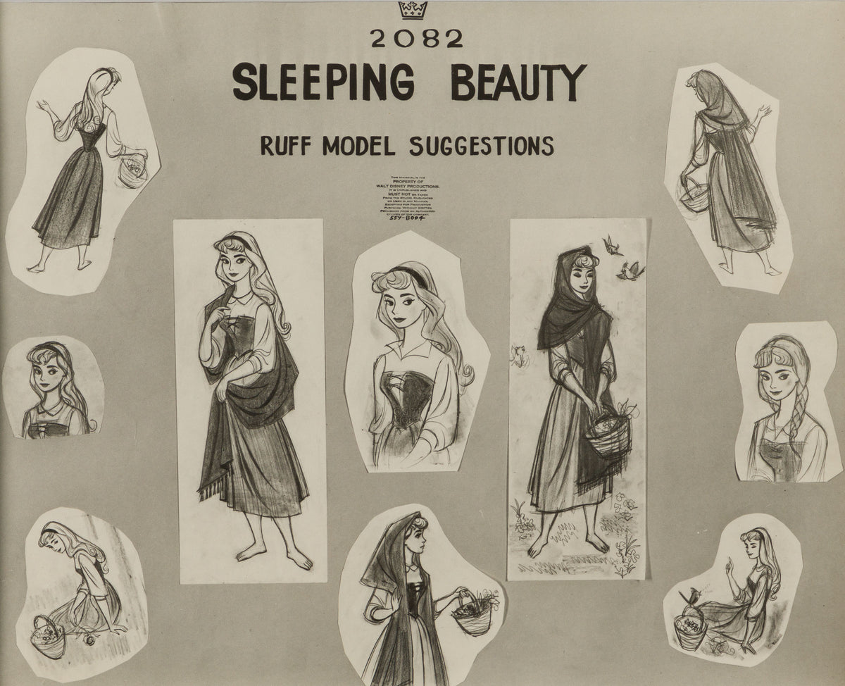 VIN ORI POR 31241 Sleeping Beauty Briar Rose 1 Model Sheet (1959) 31