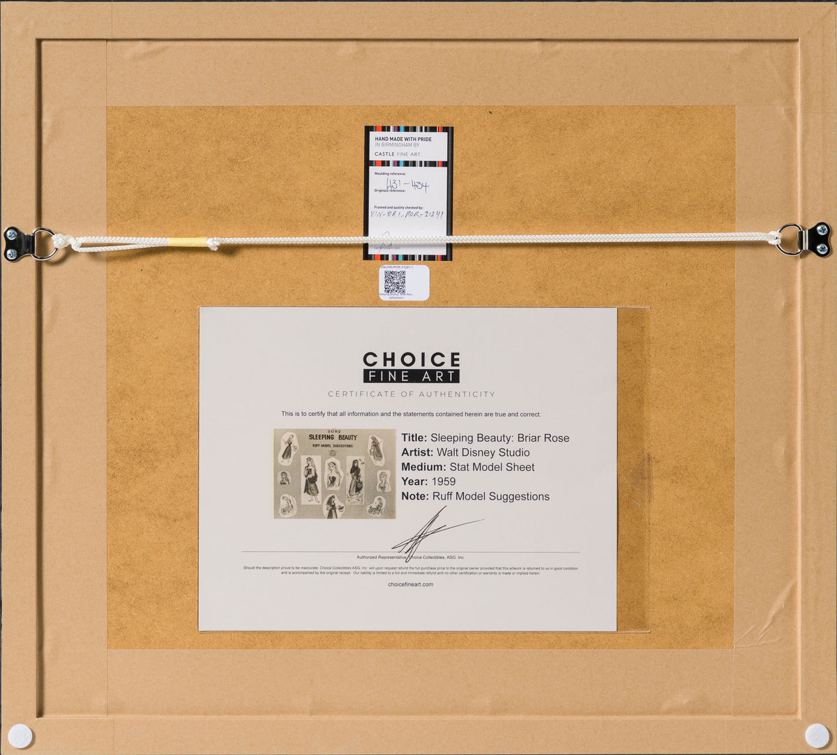 VIN ORI POR 31241 Sleeping Beauty Briar Rose 1 Model Sheet (1959) 7