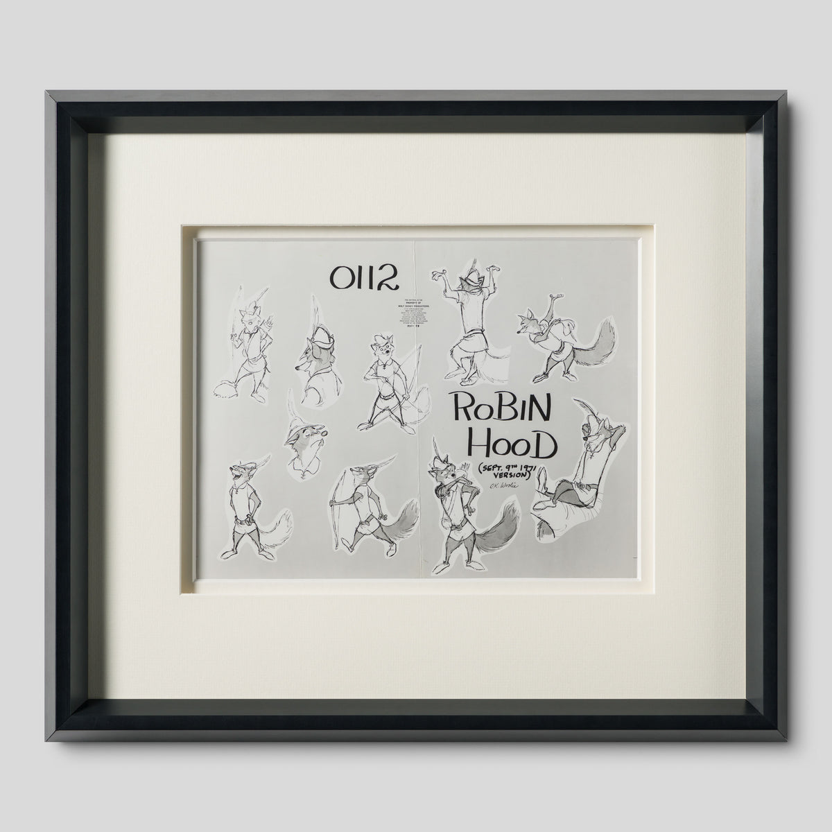 VIN ORI POR 31246 Robin Hood 1 Model Sheet (1973) 1