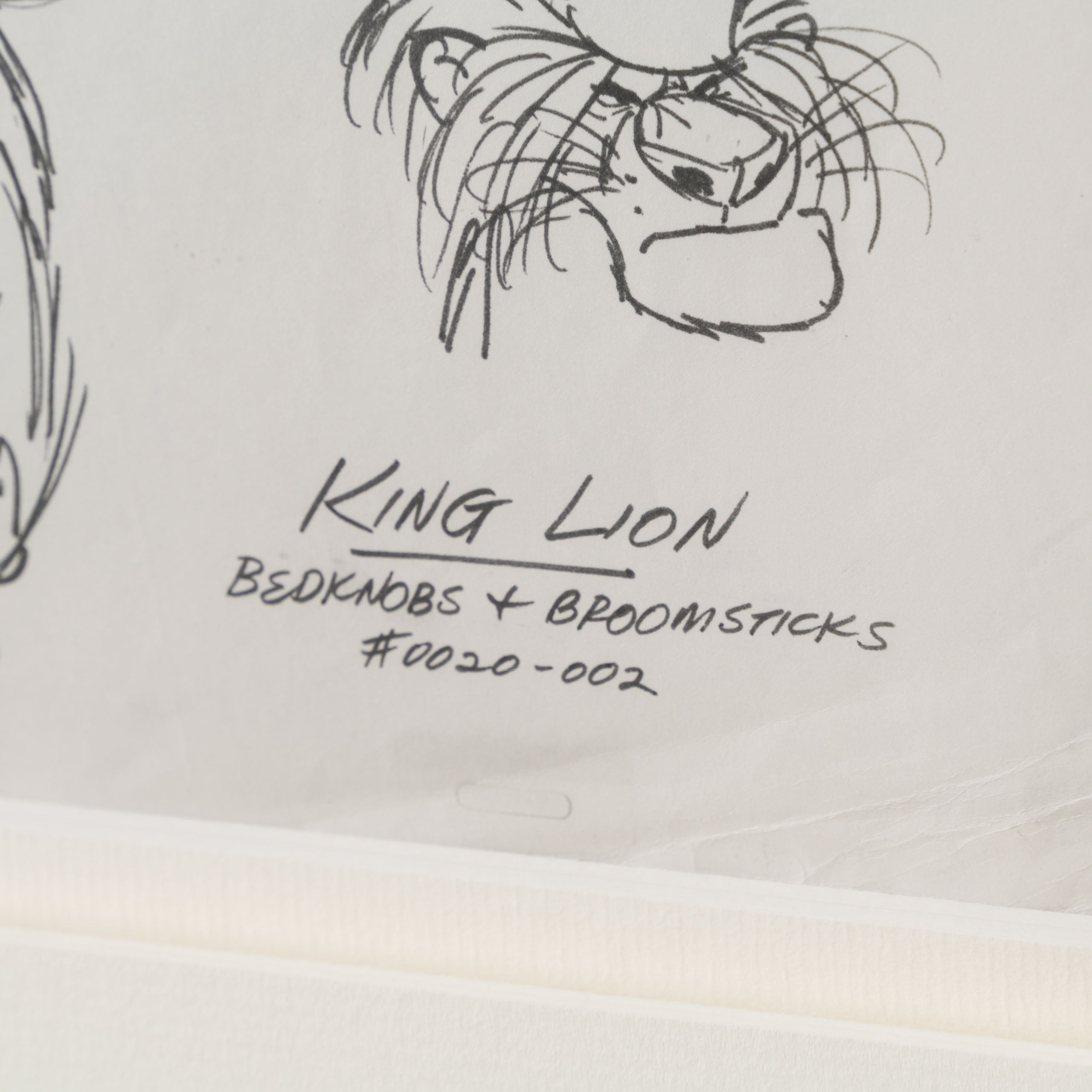 VIN ORI POR 31250 Bedknobs And Broomsticks King Lion Model Sheet (1971) 3